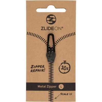 Zlideon Metal Zipper L - Black - OneSize - Partioaitta