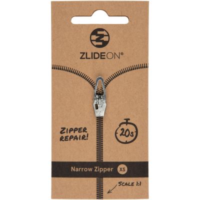 Zlideon Narrow Zipper Xs - Silver - OneSize - Partioaitta