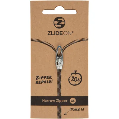 Zlideon Narrow Zipper Xs - Silver - OneSize - Partioaitta