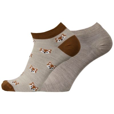 Sukkamestarit Merinovillasukat Sneaker 2-pack - Kettu Sand - Unisex - 39-42 - Partioaitta