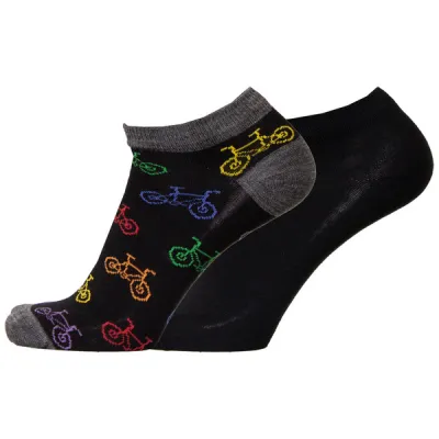 Sukkamestarit Merinovillasukat Sneaker 2-pack - Pyörä Musta - Unisex - 39-42 - Partioaitta, kuva 1 / 1