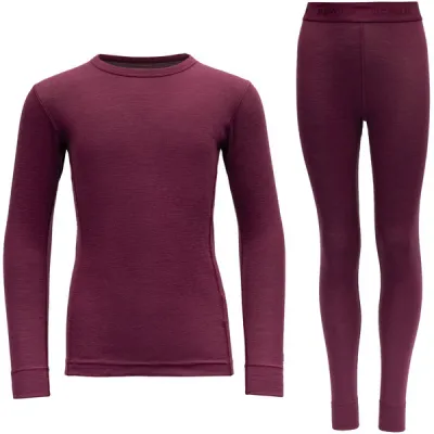 Devold Outdoor Wool Set Kid - Beetroot - Lapset - 6 - Partioaitta, kuva 1 / 1