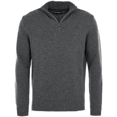 Barbour Essential Lambswool Half Zip Sweater - Charcoal - Miehet - M - Partioaitta