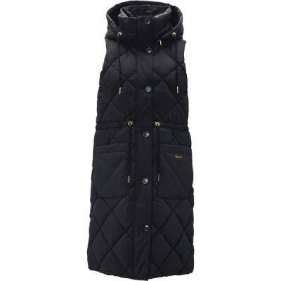 Barbour Orinsay Gilet - Black/black/sage Tartan - Naiset - 14 - Partioaitta