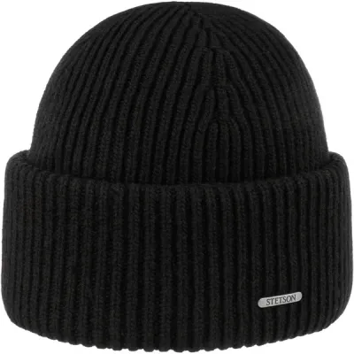 Stetson Beanie Merino - Black - Unisex - OneSize - Partioaitta, kuva 1 / 1