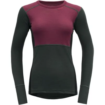 Devold Lauparen Merino 190 Shirt Wmn - Beetroot/woods/ink - Naiset - M - Partioaitta, kuva 1 / 1