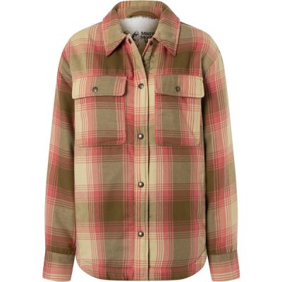 Marmot Wm' S Ridgefield Sherpa Flannel Jacket - Grapefruit - Naiset - M - Partioaitta