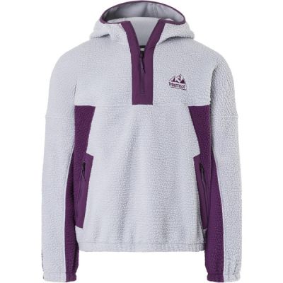 Marmot Super Aros Fleece Hoodie - Sleet/purple Fig - Miehet - S - Partioaitta