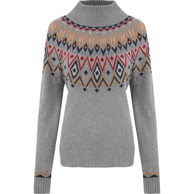 Sherpa Indu Eco Mock Neck - Monsoon Grey - Naiset - XL - Partioaitta