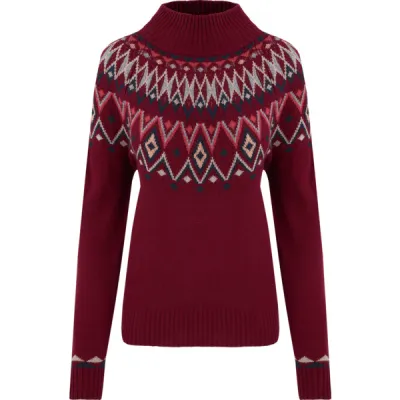 Sherpa Indu Eco Mock Neck - Beet Red - Naiset - S - Partioaitta, kuva 1 / 1