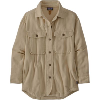Patagonia W' S Hw Fjord Flannel Overshirt - Natural - Naiset - S - Partioaitta