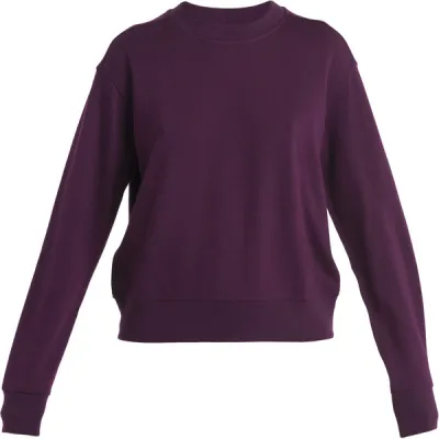 Icebreaker W Merino Crush Ii Ls Sweatshirt - Nightshade - Naiset - S - Partioaitta, kuva 1 / 1