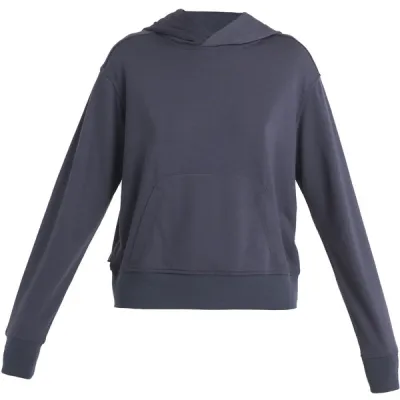 Icebreaker W Merino Crush Ii Ls Hoodie - Graphite - Naiset - L - Partioaitta, kuva 1 / 1