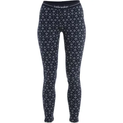 Icebreaker W Merino 260 Vertex Leggings First Snow - Midnight Navy/snow/j - Naiset - S - Partioaitta, kuva 1 / 1