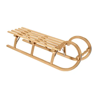 Ress Mountain Toboggan With Slatted Seat 115 Cm - Natur - 115 - Partioaitta