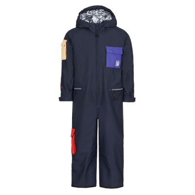 Namuk Quest Snow Overall - True Navy / Corporate Red - Lapset - 110 - Partioaitta