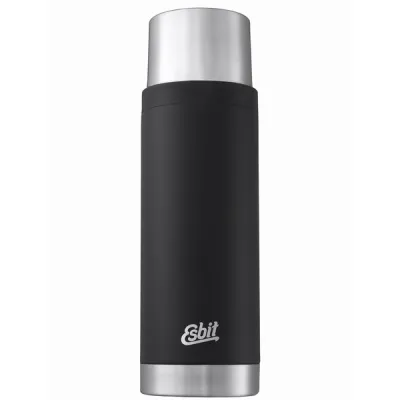Esbit Sculptor Stainless Steel Vacuum Flask - Black - 1L - Partioaitta