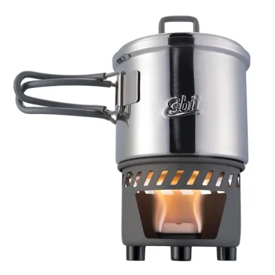 Esbit Cookset For Solid Fuel, 585 Ml, Stainless Steel - Nocolor - 585ML - Partioaitta