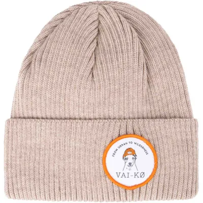 VAI-KO Boss Dog Thin Beanie - Beigemele - Unisex - OneSize - Partioaitta, kuva 1 / 1