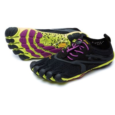 FiveFingers V-run W - Black/yellow/purple - Naiset - 40 - Partioaitta - Paljasjalkakengät | Alk. 149,95 €