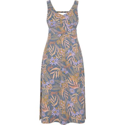 Sherpa Neha Midi Dress - Haze Tiger Floral - Naiset - M - Partioaitta