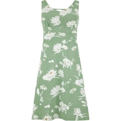 Sherpa Neha Midi Dress - Thyme Lotus - Naiset - S - Partioaitta, kuva 1 / 1