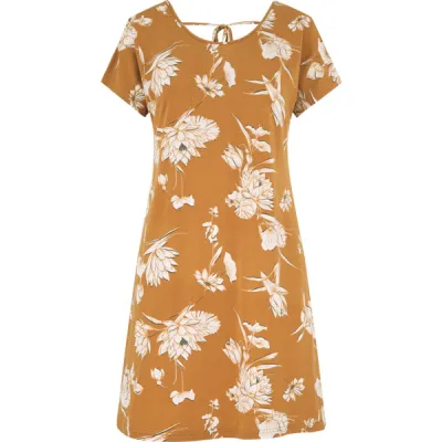 Sherpa Padma Tie Back Dress - Caramel Lotus - Naiset - M - Partioaitta, kuva 1 / 1