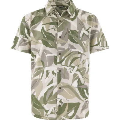 Sherpa Jangbu Short Sleeve Shirt - Sage Sarus Crane - Miehet - L - Partioaitta, kuva 1 / 1