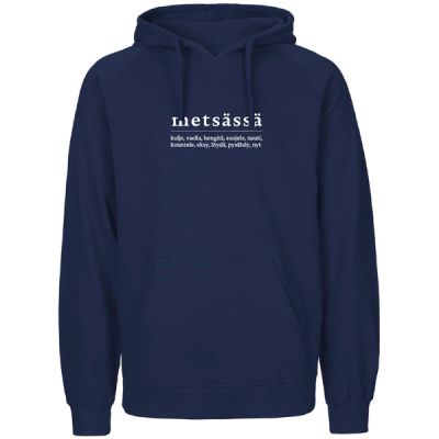 Metsä/Skogen Unisex Hoodie Metsässä - Navy - Unisex - M - Partioaitta