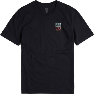 Topo Designs Small Original Logo Tee M - Black - Miehet - S - Partioaitta | Alk. 39,95 €