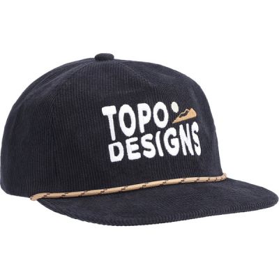 Topo Designs Corduroy Trucker Hat - Sunrise - Black - Unisex - OneSize - Partioaitta