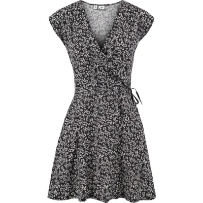 Tentree W Woven Wrap Dress - Meteorite Black Floral - Naiset - L - Partioaitta, kuva 1 / 1