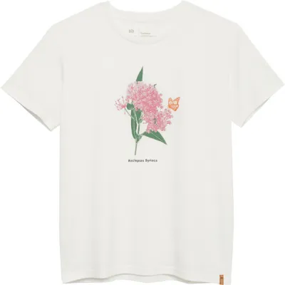 Tentree W Monarch Botanical T-shirt - Cloud White Heather/dawn Pink - Naiset - S - Partioaitta, kuva 1 / 1