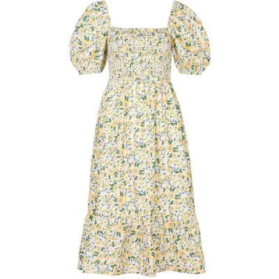 Barbour Bloomfield Dress - Multi Sunflower - Naiset - 10 - Partioaitta, kuva 1 / 1
