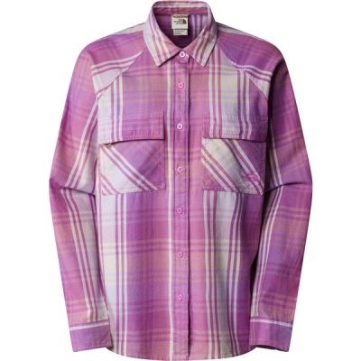 The North Face W Set Up Camp Flannel - Violet Crocus Tessellat - Naiset - L - Partioaitta