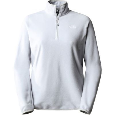 The North Face W 100 Glacier 1/4 Zip - Tnf Light Grey Heather-tnf Whi - Naiset - L - Partioaitta