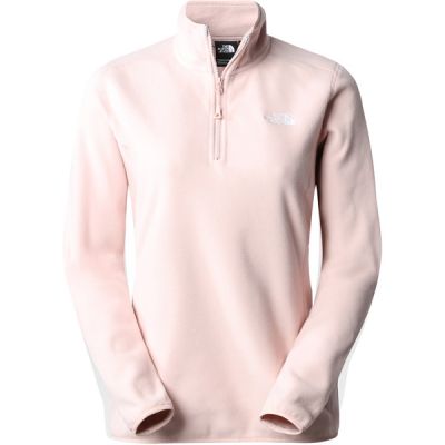 The North Face W 100 Glacier 1/4 Zip - Pink Moss - Naiset - S - Partioaitta