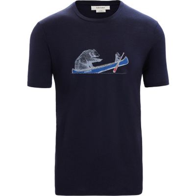 Icebreaker M Tech Lite Ii Ss Tee Canoe Companions - Midnight Navy - Miehet - XXL - Partioaitta