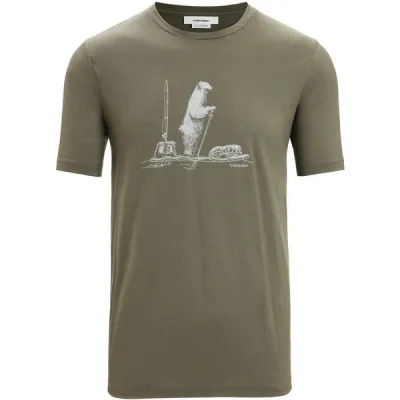 Icebreaker M Tech Lite Ii Ss Tee Polar Paddle - Loden - Miehet - L - Partioaitta, kuva 1 / 1