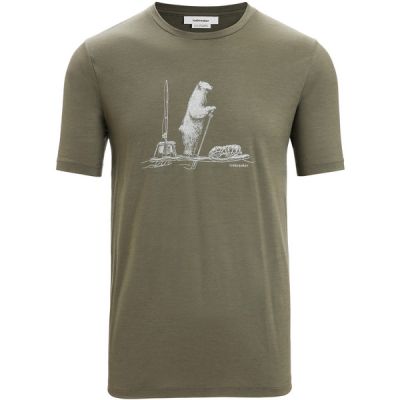 Icebreaker M Tech Lite Ii Ss Tee Polar Paddle - Loden - Miehet - M - Partioaitta