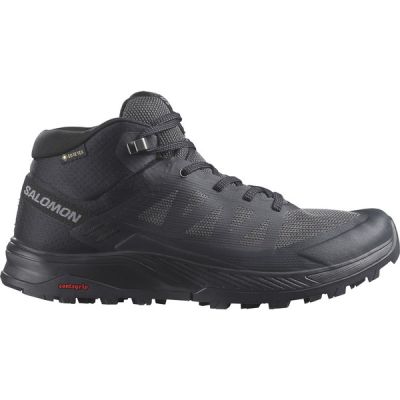 Salomon Outrise Mid Gtx W - Black/black/ebony - Naiset - UK 8 - Partioaitta