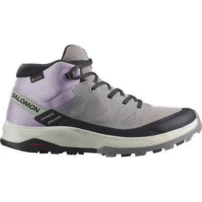 Salomon Outrise Mid Gtx W - Gull/orchid Bloom/black - Naiset - UK 6 - Partioaitta, kuva 1 / 1