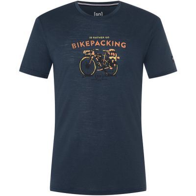 Supernatural M Bikepacking Tee - Blueberry/various - Miehet - L - Partioaitta