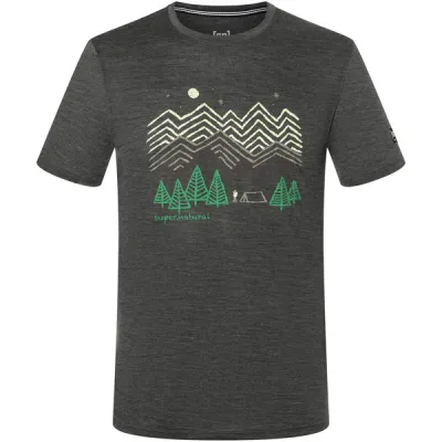 Supernatural M Camping Nights Tee - Pirate Grey Melange/various - Miehet - M - Partioaitta, kuva 1 / 1