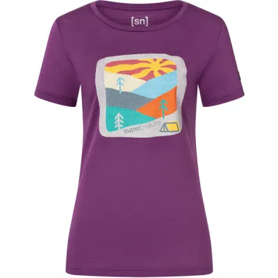 Supernatural W Mountain Art Tee - Purple Passion/various - Naiset - L - Partioaitta, kuva 1 / 1