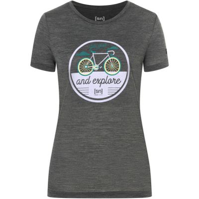 Supernatural W Go Out Tee - Pirate Grey Melange/various - Naiset - M - Partioaitta