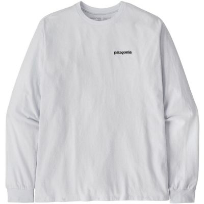 Patagonia M' S L/s P-6 Logo Responsibili-tee - White - Miehet - XL - Partioaitta