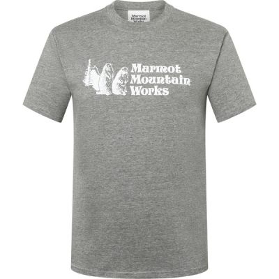 Marmot Mmw Heavyweight Tee Ss - Charcoal Heather - Miehet - M - Partioaitta