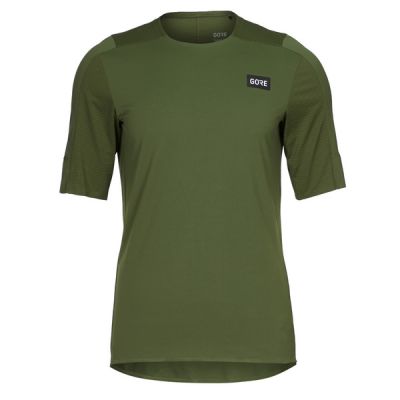 Gore Wear Trailkpr Tech Jersey Mens - Utility Green - Miehet - L - Partioaitta