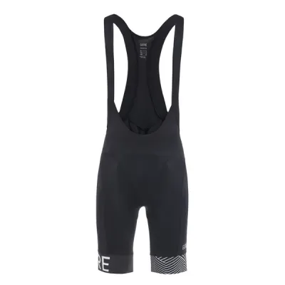 Gore Wear Gore C5 Opti Bib Shorts+ - Black/white - Miehet - M - Partioaitta